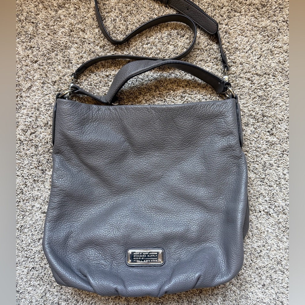 Marc Jacobs Dark Gray large hobo Crossbody Bag